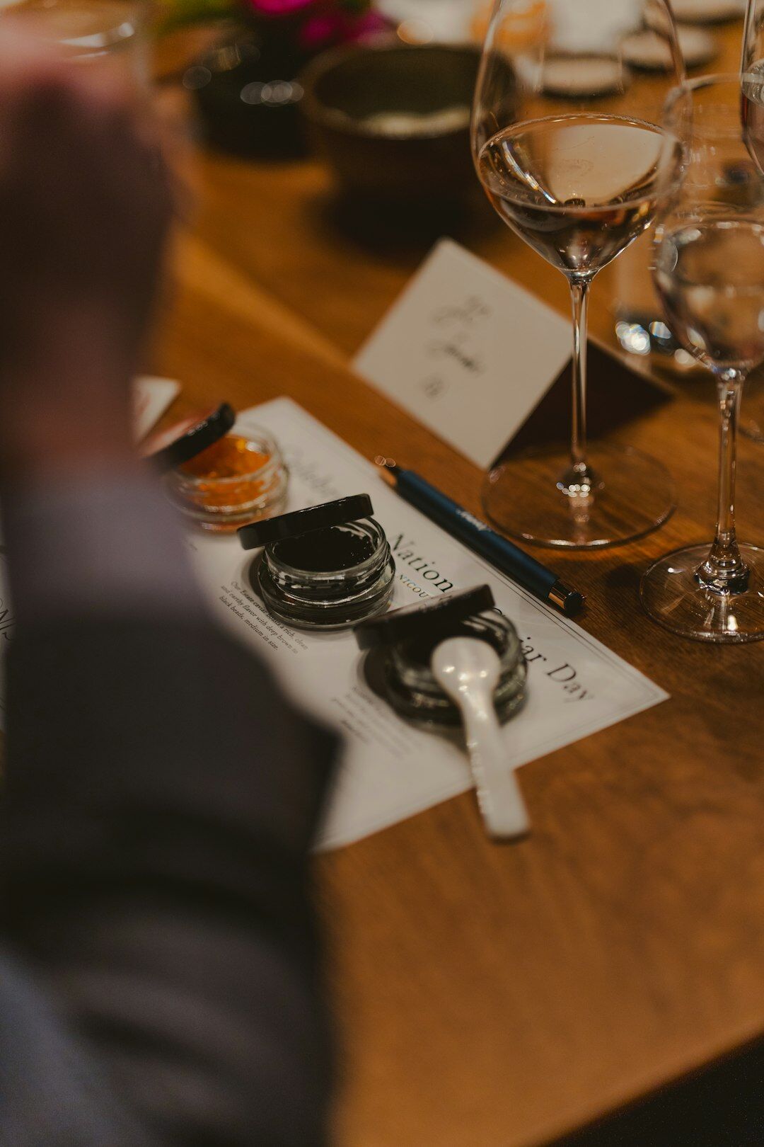 Two people having a consultation at an elegant table